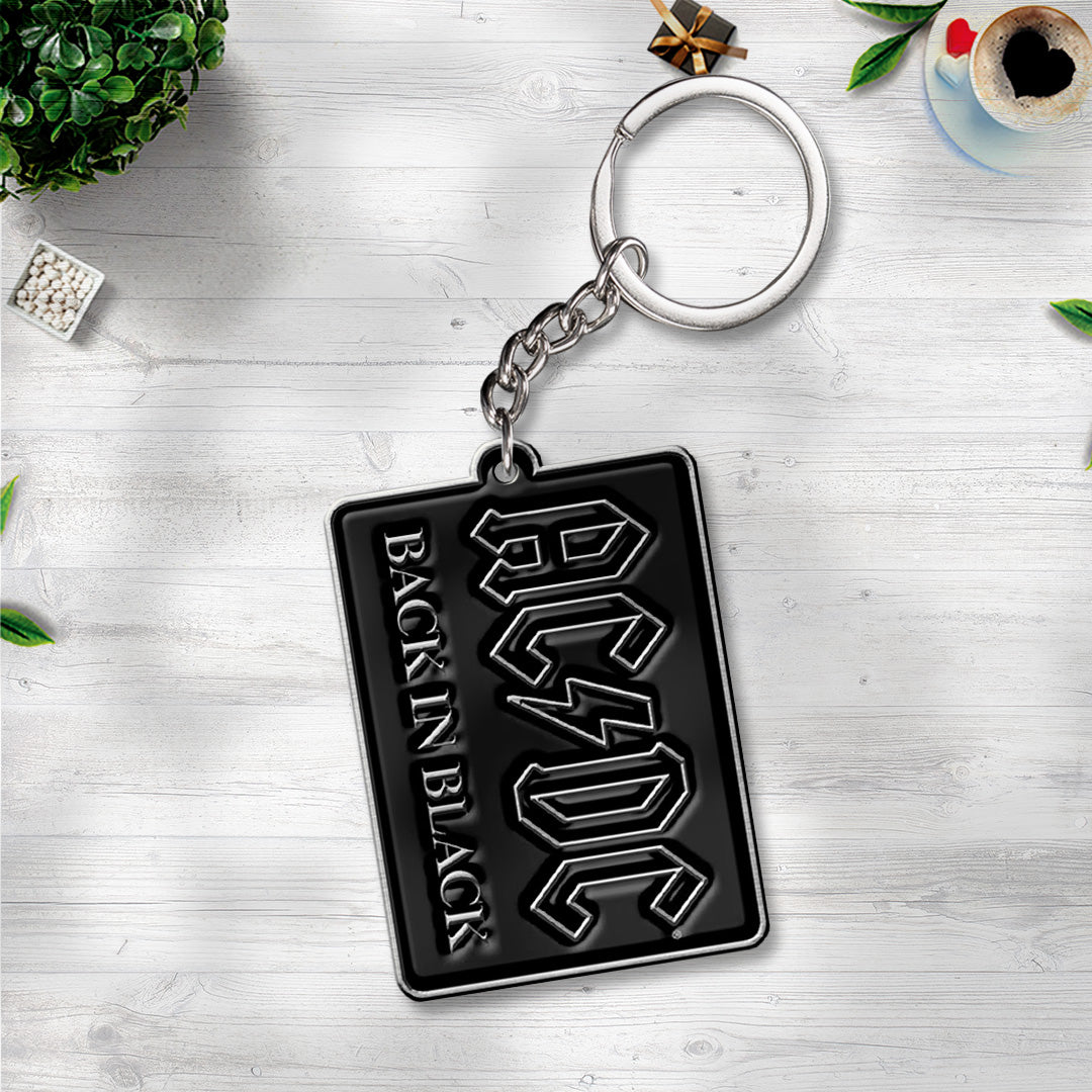 AC/DC Custom Shape 2-sided Keychain – GNENEW774