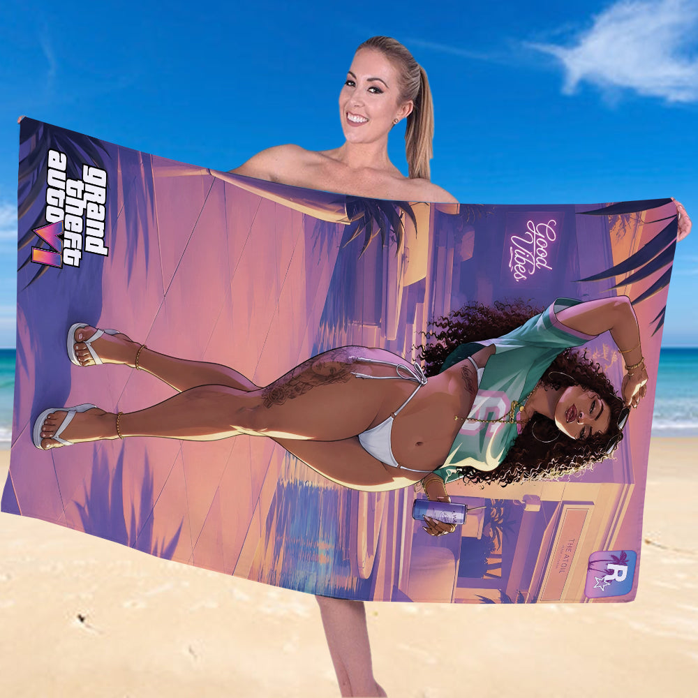 Grand Theft Auto VI Rectangle Beach Towel – TANTN24042