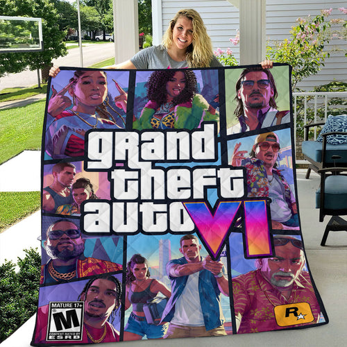 Grand Theft Auto VI Quilt Blanket – TANTN24032