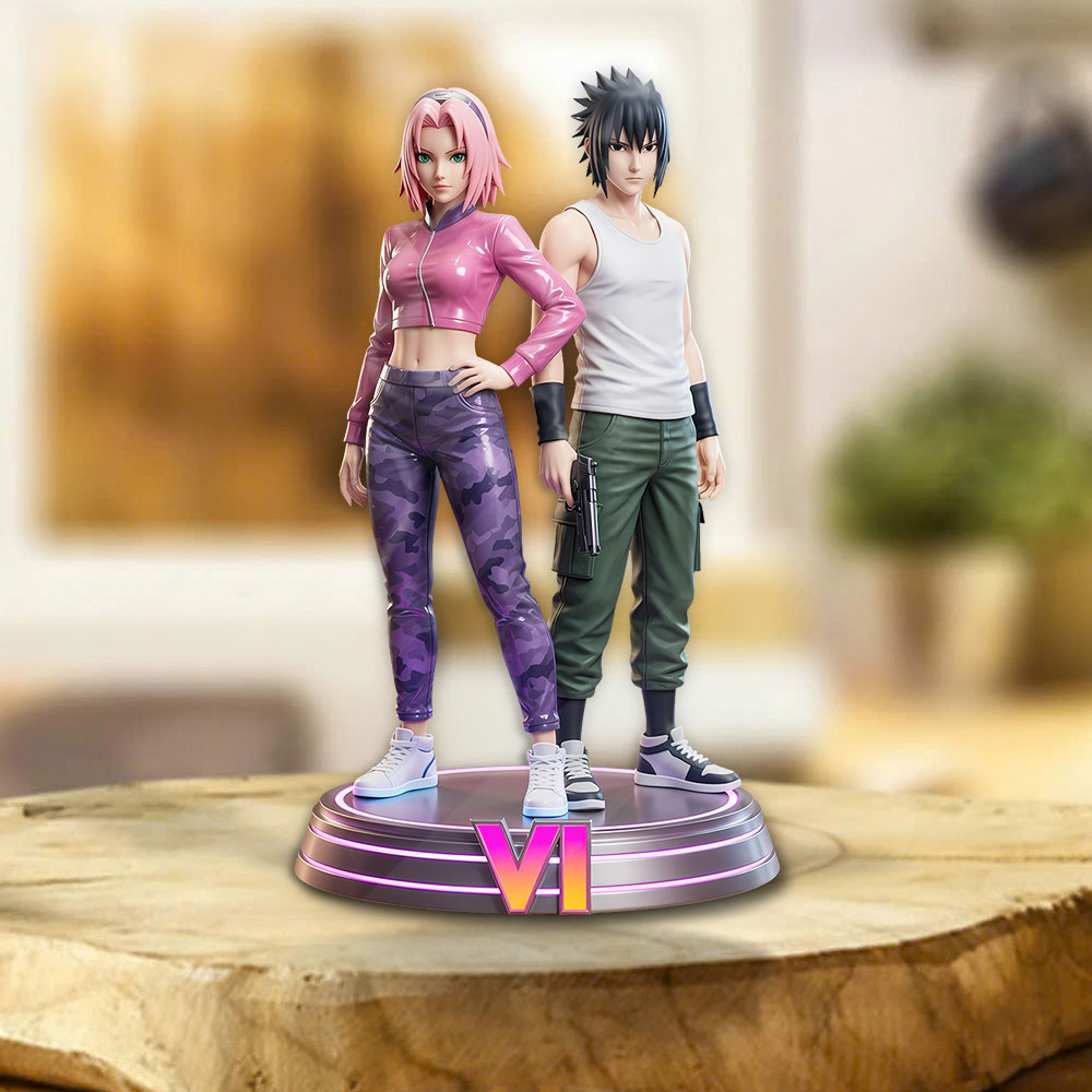 Grand Theft Auto VI x Sasuke x Sakura Custom Shape Acrylic Plaque – TANTN24219