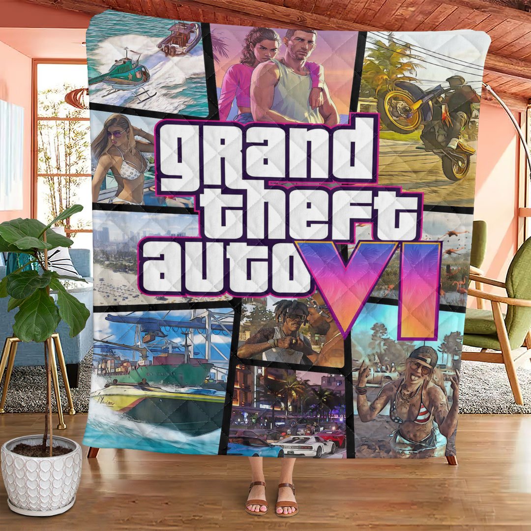 Grand Theft Auto VI Quilt Blanket – TANTN24031