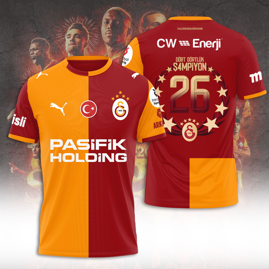 Galatasaray S.K. Turkish Champions 25/26 3D Apparel – TANTN22848