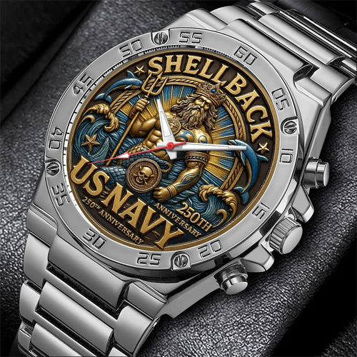 US Navy 250th Anniversary Gentleman Stainless Steel Watch – MAITM12980