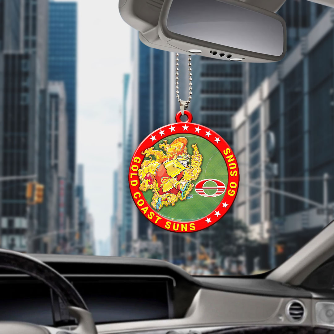 Gold Coast Suns Custom Shape 2-sided Acrylic Car Ornament – HOATT13355