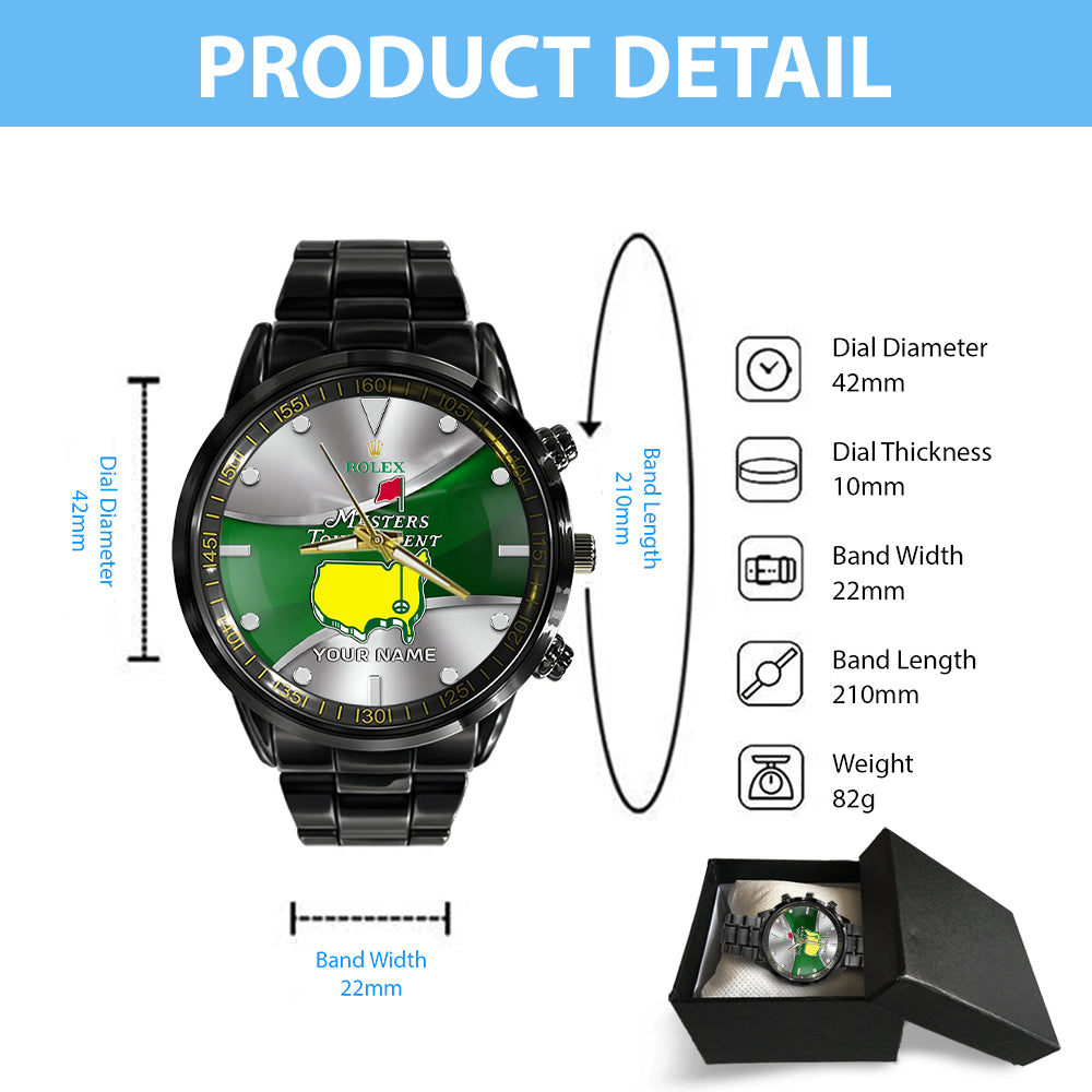 Personalized Masters Tournament x Rolex Black Stainless Steel Watch – MAITM 8971