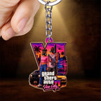 Grand Theft Auto VI Custom Shape 2-sided Keychain – HOATT20453