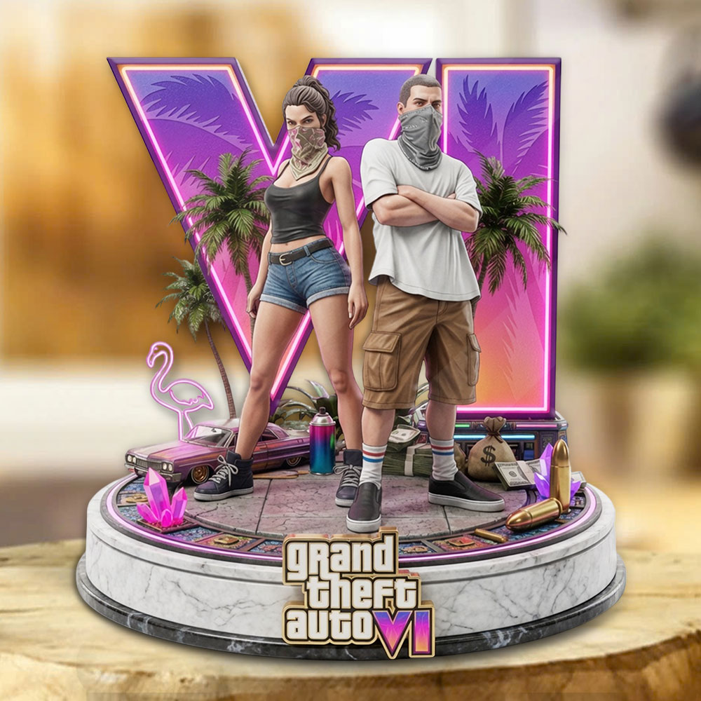 Grand Theft Auto VI Custom Shape Acrylic Plaque – TMTHU7407