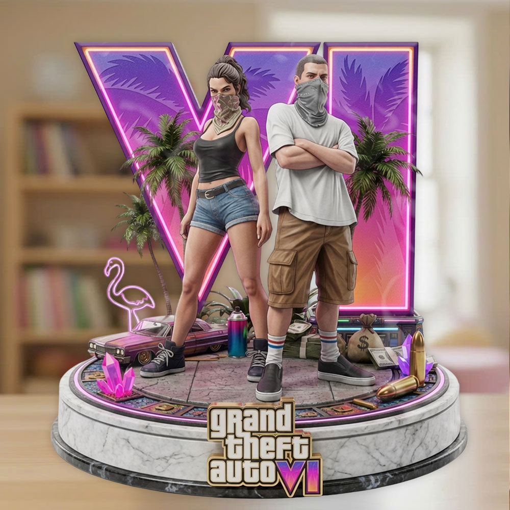 Grand Theft Auto VI Custom Shape Acrylic Plaque – TMTHU7407