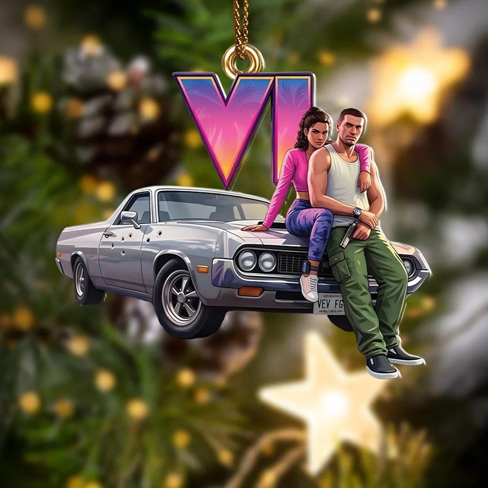 Grand Theft Auto VI Custom Shape 2-side Printed Acrylic Ornament – HOATT21520