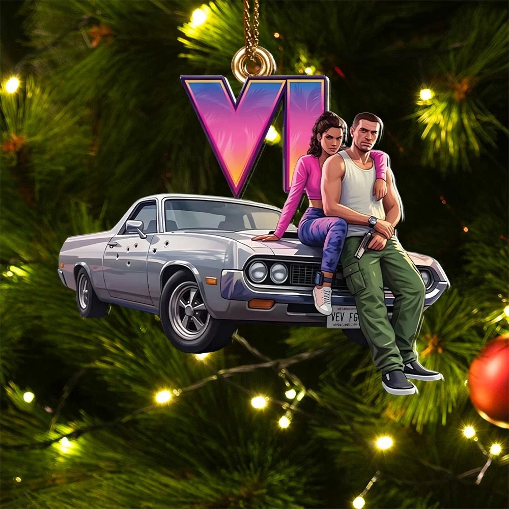 Grand Theft Auto VI Custom Shape 2-side Printed Acrylic Ornament – HOATT21520