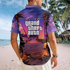 Grand Theft Auto VI Short Sleeve Button-Down Shirt – HOATT19436