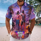 Grand Theft Auto VI Short Sleeve Button-Down Shirt – HOATT19436
