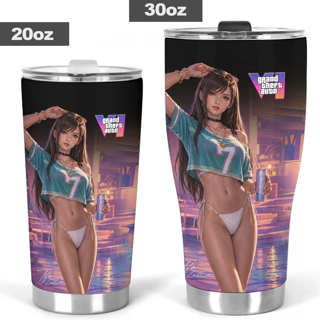 Grand Theft Auto VI x Tifa Lockhart Tumbler Cup – GNE8979