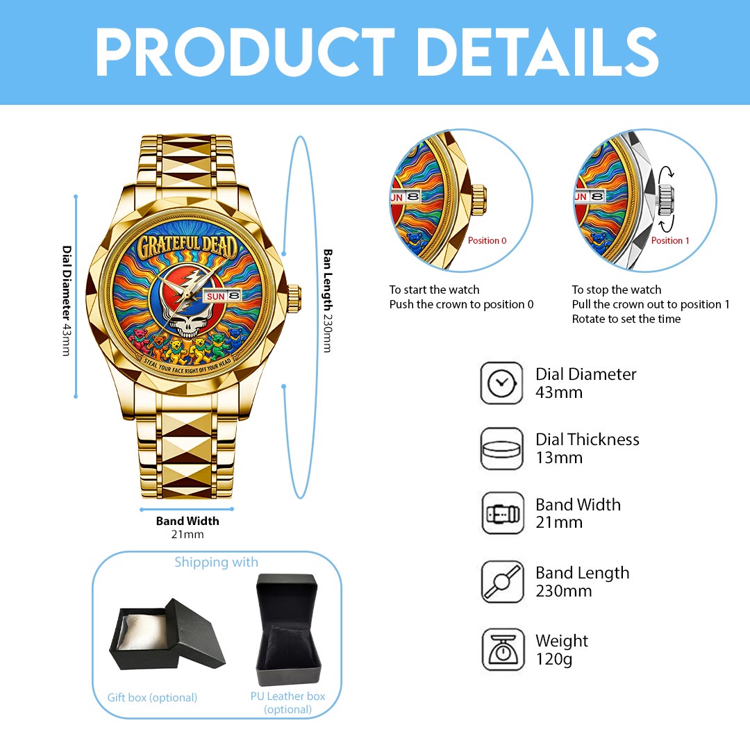 Grateful Dead Alloy Luxury Quartz Watch – HOATT16005