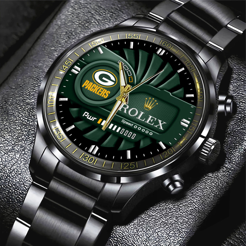 Green Bay Packers x Rolex Black Stainless Steel Watch – MAITM7526