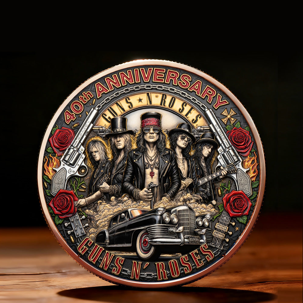 Guns N' Roses 40th Anniversary Commemorative Coin – TMTHU4676