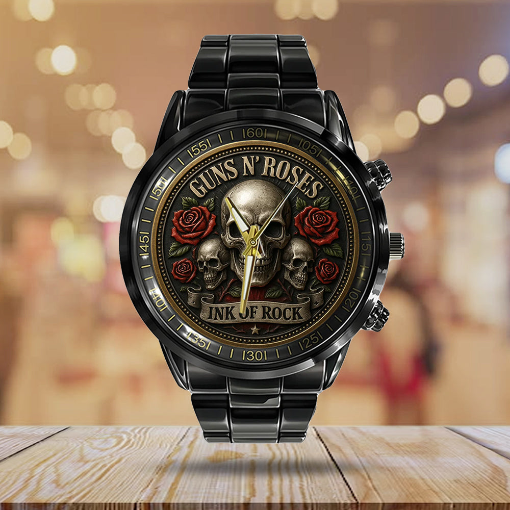 Guns N' Roses Black Stainless Steel Watch – MAITM13581