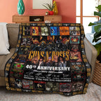 Guns N' Roses 40th Anniversary Quilt Blanket – TANTN22888