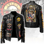 Guns N' Roses Motorcycle Leather Jacket – HOATT15388