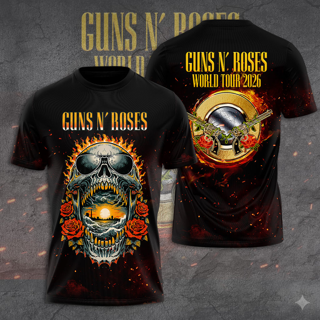 Guns N' Roses Tour 2026 3D Apparel – GNE6042