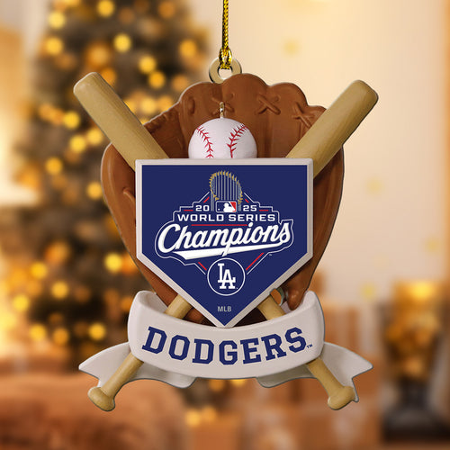 Los Angeles Dodgers 2025 World Series Champions Custom Shape 2-sided Acrylic Ornament – HOATT14933