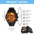 AC/DC Black Stainless Steel Watch – HUANNM 4890