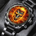 AC/DC Black Stainless Steel Watch – HUANNM 4890