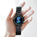 AC/DC Black Stainless Steel Watch – HUANNM 4892