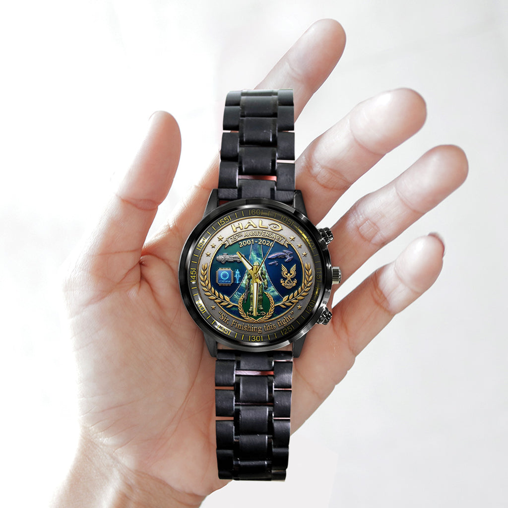 Halo 25th Anniversary Black Stainless Steel Watch – TANTN21699