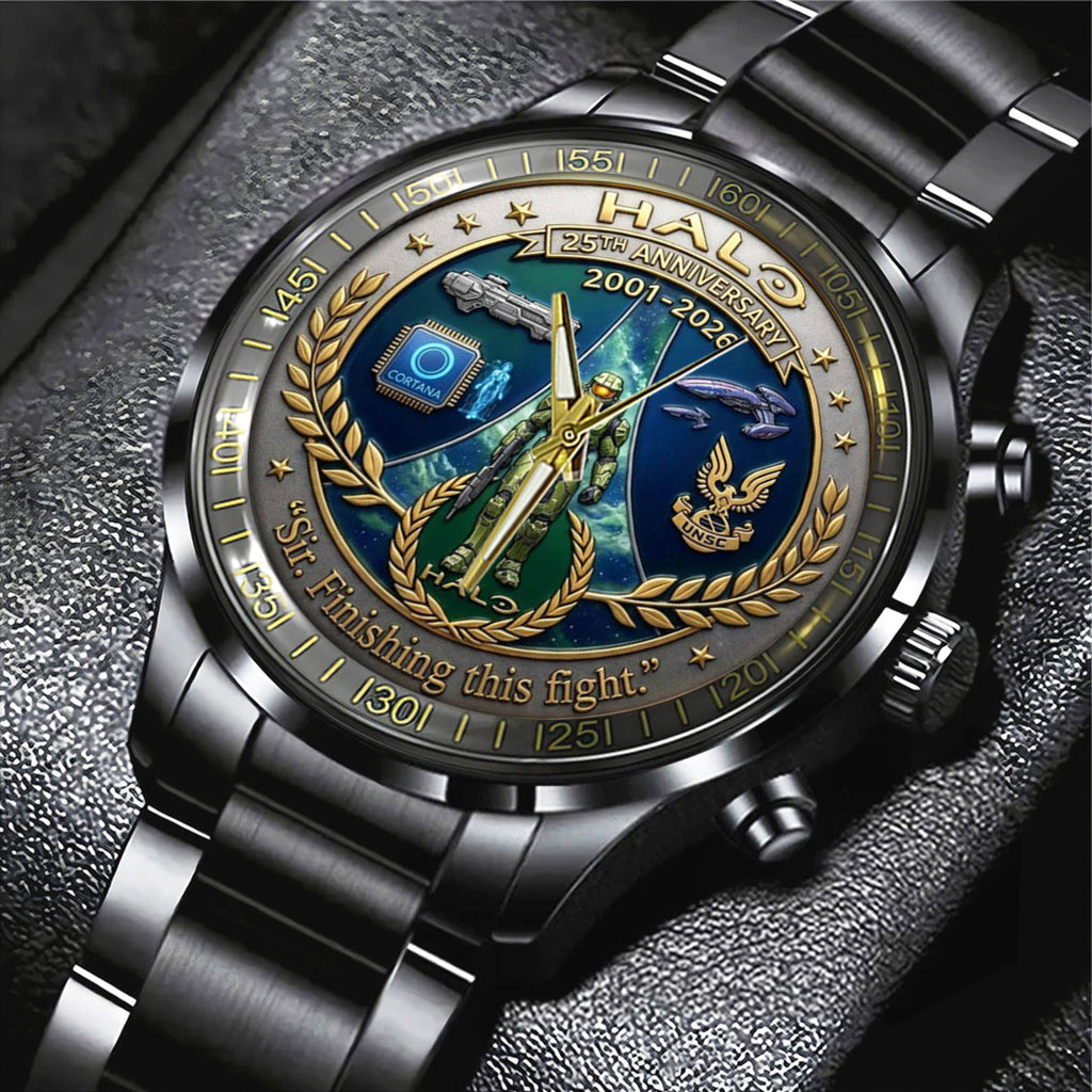 Halo 25th Anniversary Black Stainless Steel Watch – TANTN21699