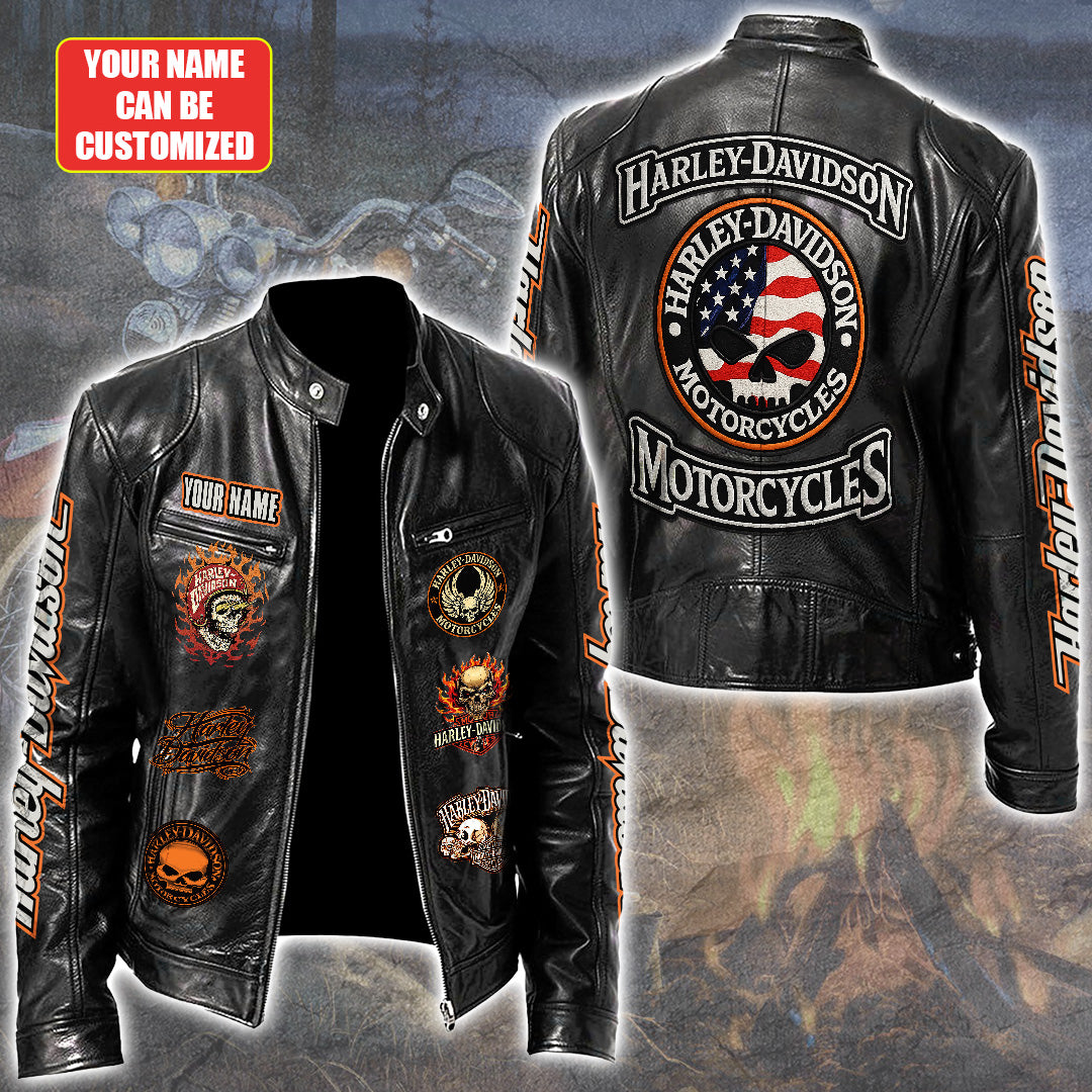 Personalized Harley Davidson Motorcycle Leather Jacket – GNE4948