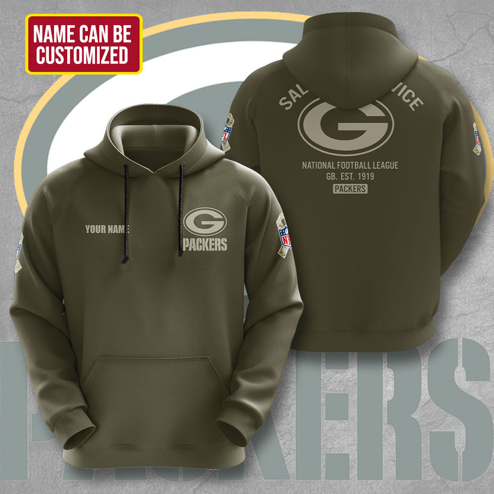 Personalized Green Bay Packers x Salute To Service 3D Apparel – TMTHU1113