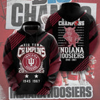 Indiana Hoosiers Football 2025 Big Ten Champions 3D Apparel – TMTHU2526