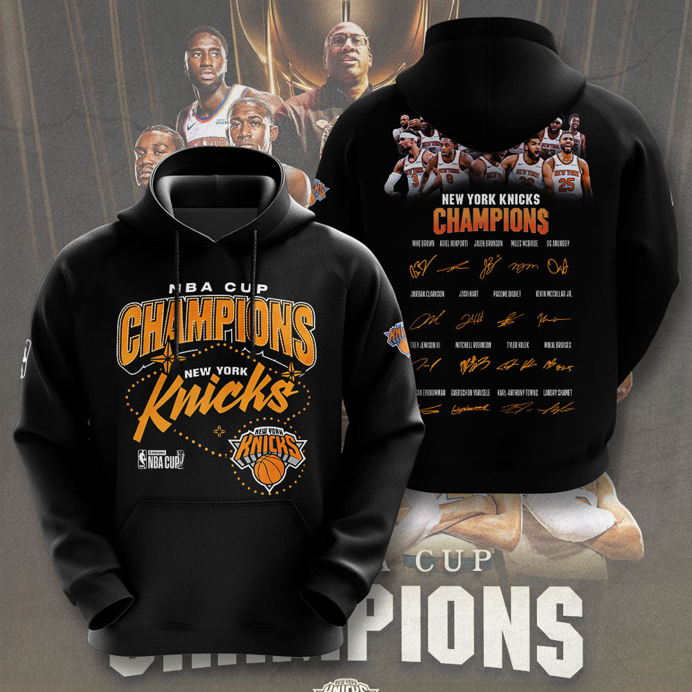 New York Knicks 2025 NBA Cup Champions 3D Apparel – TMTHU2716