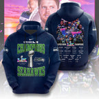 Seattle Seahawks 2025 Super Bowl LX Champions 3D Apparel – TMTHU3868