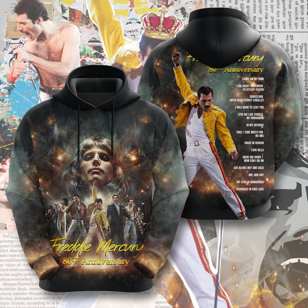 Freddie Mercury 80th Anniversary 3D Apparel – TMTHU6152