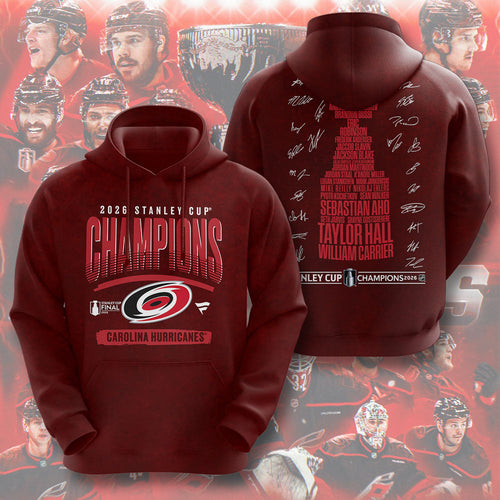Carolina Hurricanes 2026 Stanley Cup Champions 3D Apparel – TMTHU7057