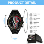 Personalized Houston Texans Black Stainless Steel Watch – TANTN16014