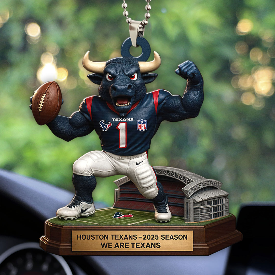 Houston Texans 2025 Season Custom shape 2-sided Acrylic Car Ornament – HOATT13670