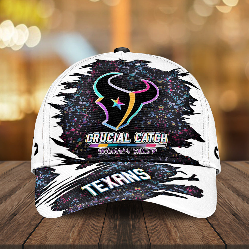 Houston Texans x Crucial Catch Intercept Cancer Classic Cap – MAITM12959