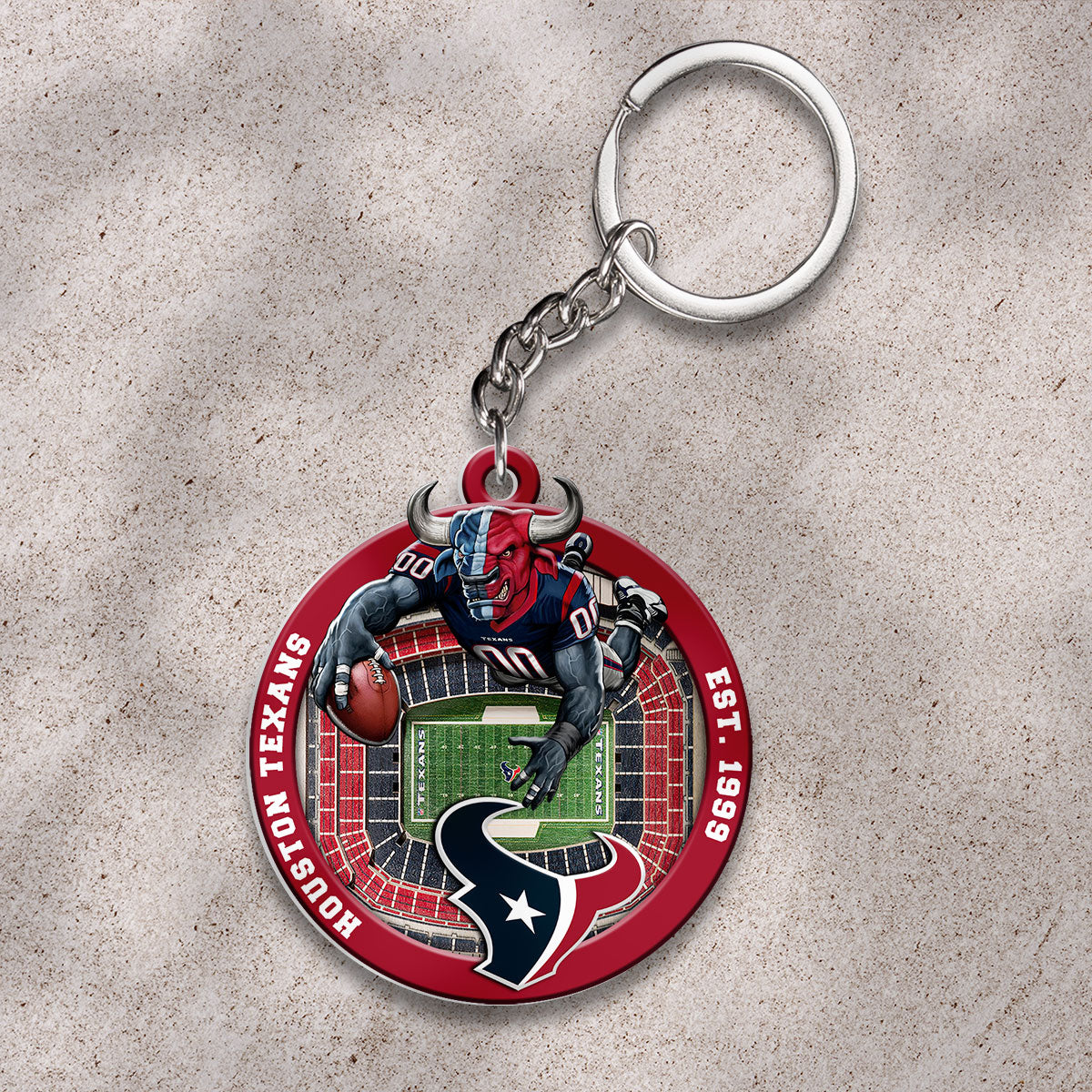 Houston Texans Custom Shape 2-sided Keychain – HOATT12693