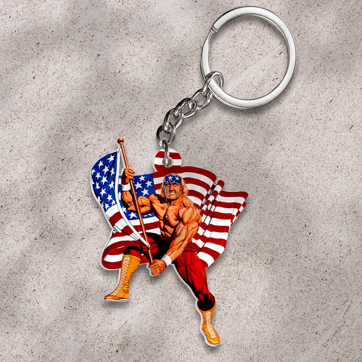 Hulk Hogan Custom Shape 2-sided Keychain – HOATT 12165