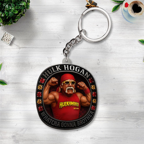 Hulk Hogan Custom Shape 2-sided Keychain – TANTN 15123