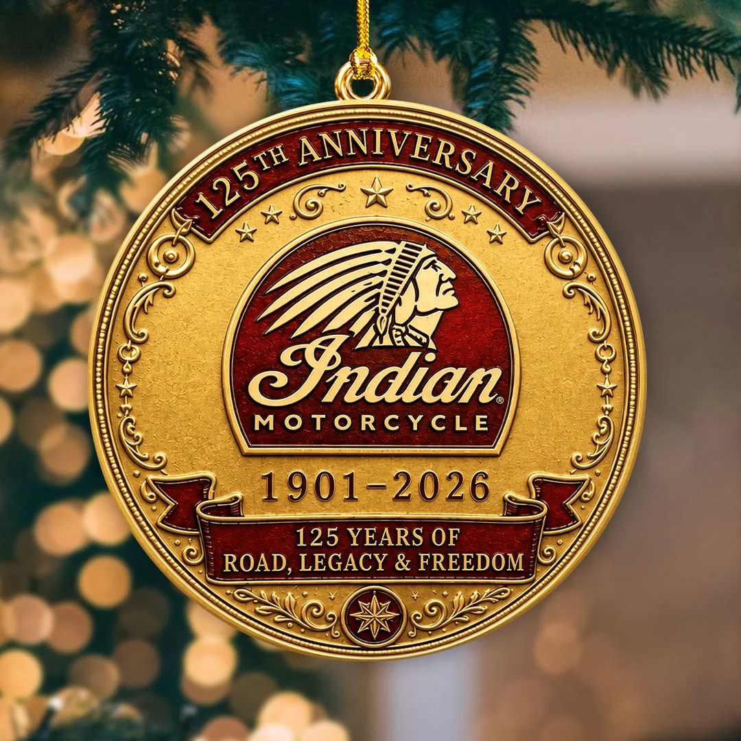Indian Motorcycle 125th Anniversary Custom Shape 2-side Printed Acrylic Ornament – HOATT26864