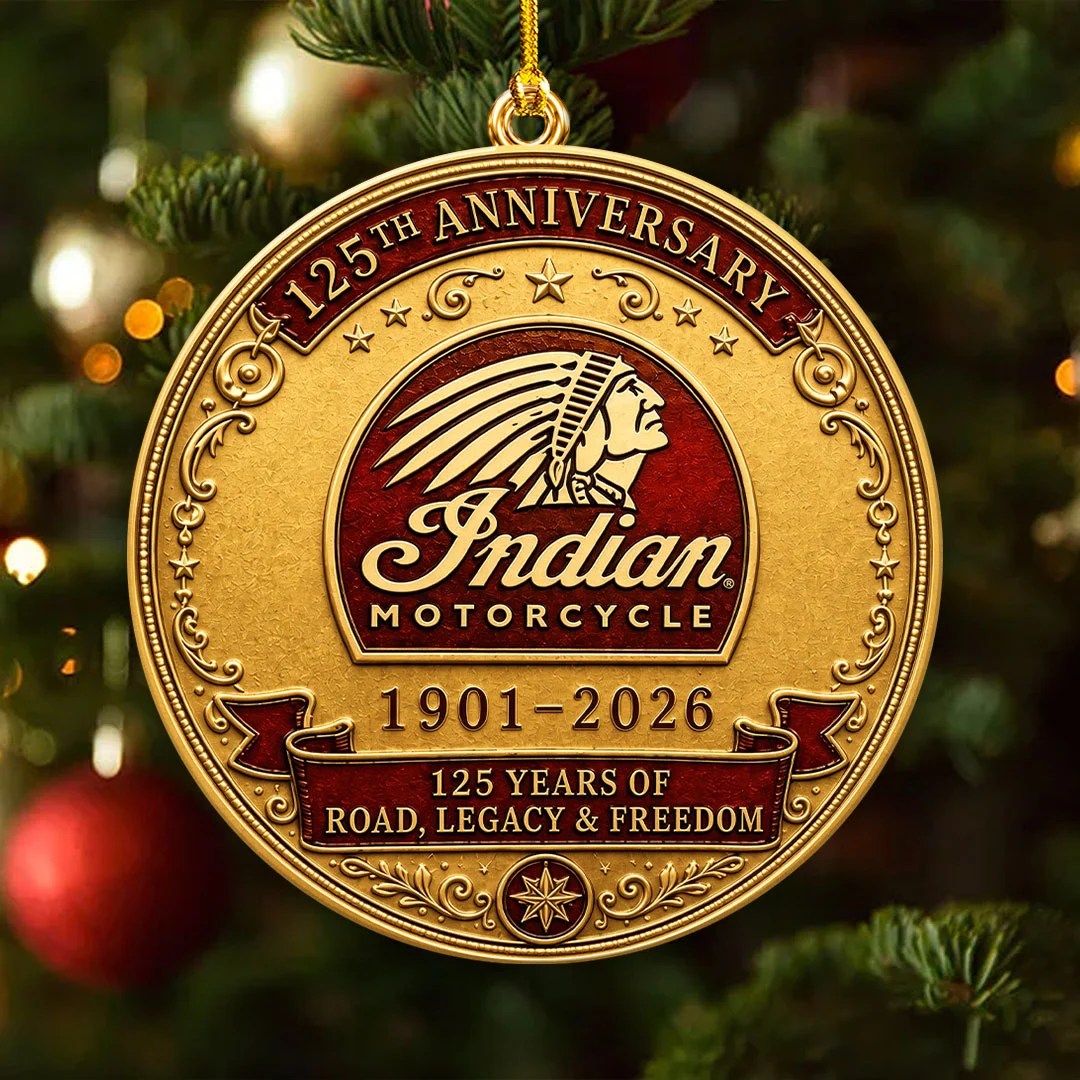 Indian Motorcycle 125th Anniversary Custom Shape 2-side Printed Acrylic Ornament – HOATT26864