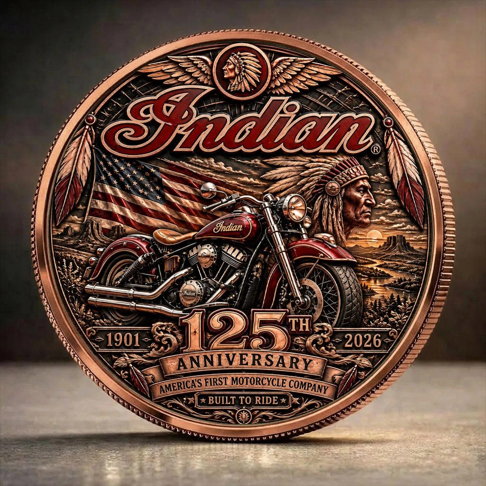 Indian Motorcycle 125th Anniversary 2026 Commemorative Coin – TANTN26108
