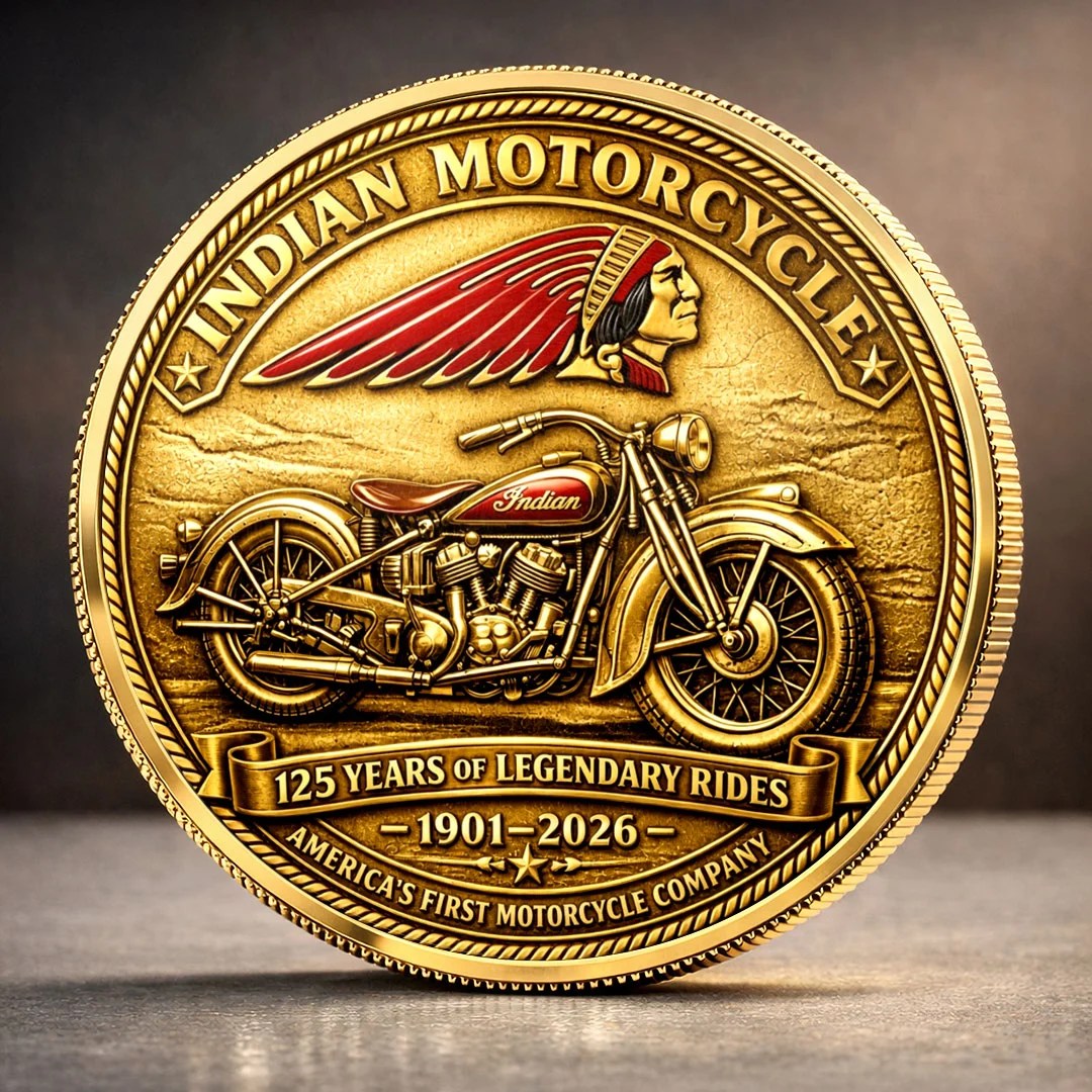 Indian Motorcycle 125th Anniversary 2026 Commemorative Coin – MAITM15417