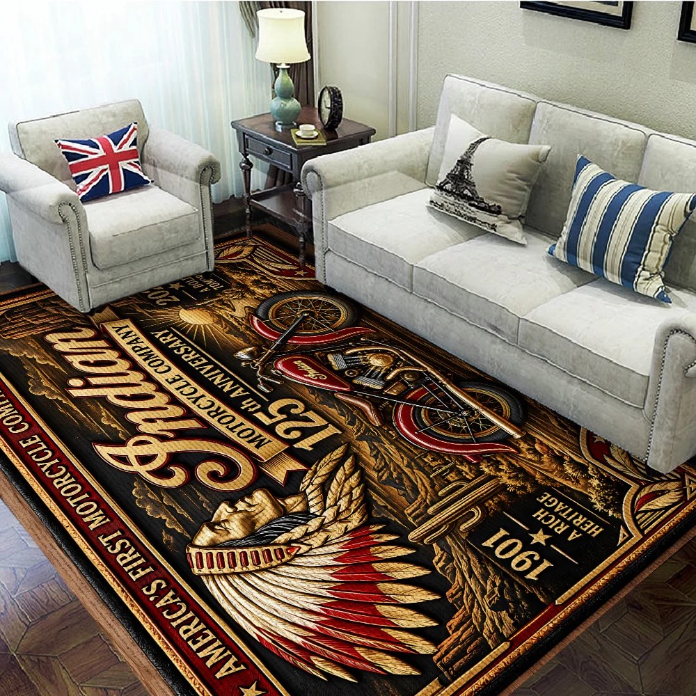 Indian Motorcycle 125th Anniversary 2026 Rectangular Rug – TANTN26247