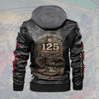 Indian Motorcycle 125th Anniversary 2D Leather Hooded Jacket – TMTHU8761