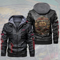 Indian Motorcycle 125th Anniversary 2D Leather Hooded Jacket – TMTHU8920
